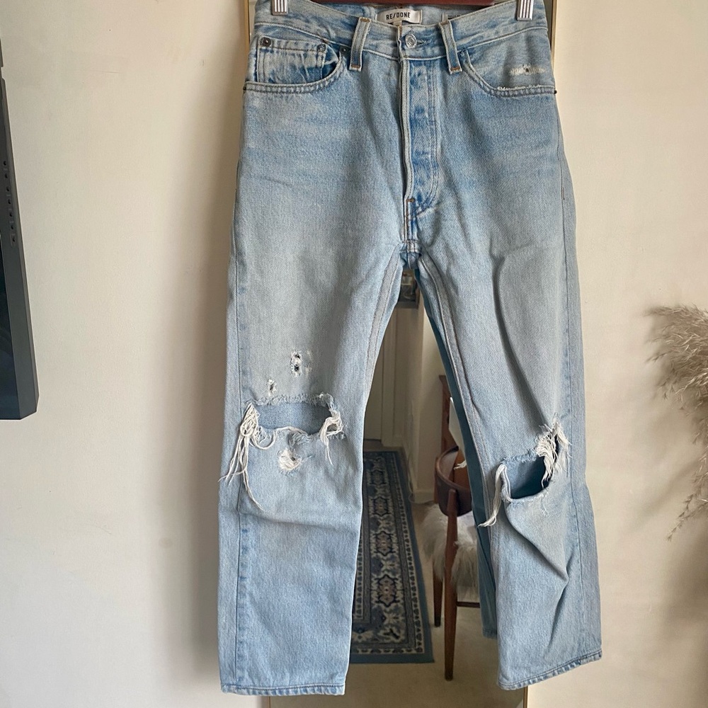 Re/done Levi’s High Rise Ankle Crop - Indigo